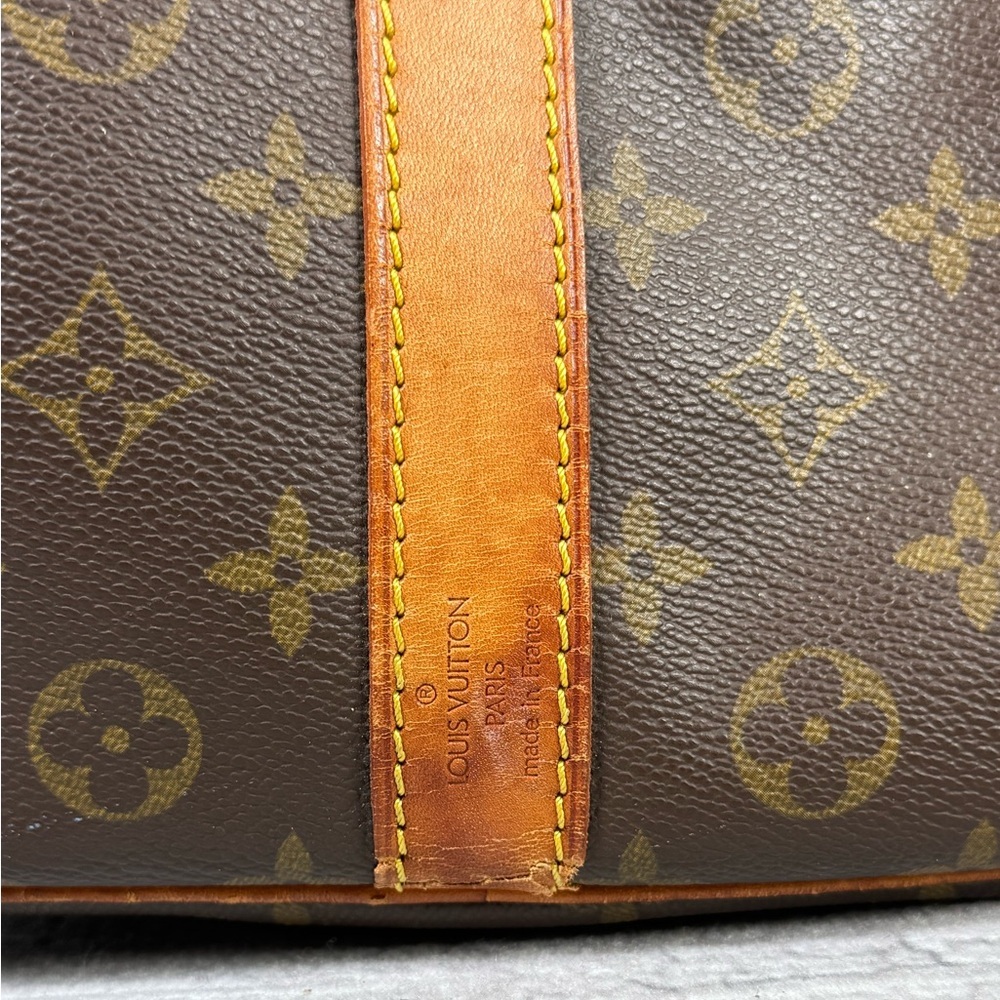 Louis Vuitton Keepall 50 Bandouliere brown monogram leather duffle travel bag - Picture 9 of 16